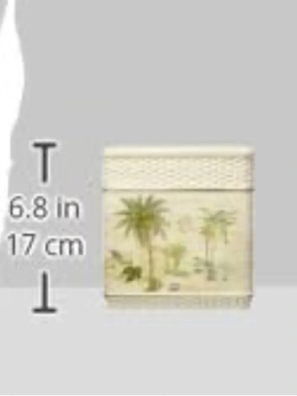 AVANTI LINENS NWT ceramic colony palm tissue box cover